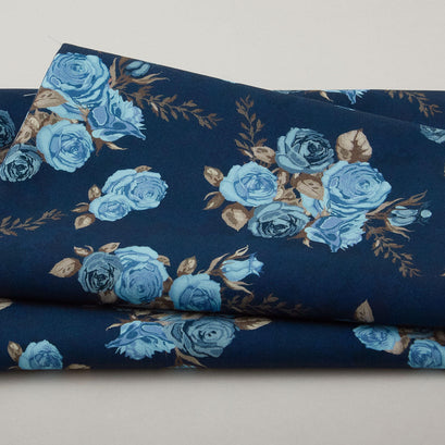 Karla-Rose - Flowers Blue 2 Yard Cut