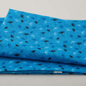 Quilting Rainbow - Small Blowflower Turquoise 2 Yard Cut