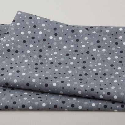 Quilting Rainbow - Different Dots Grey 2 Yard Cut