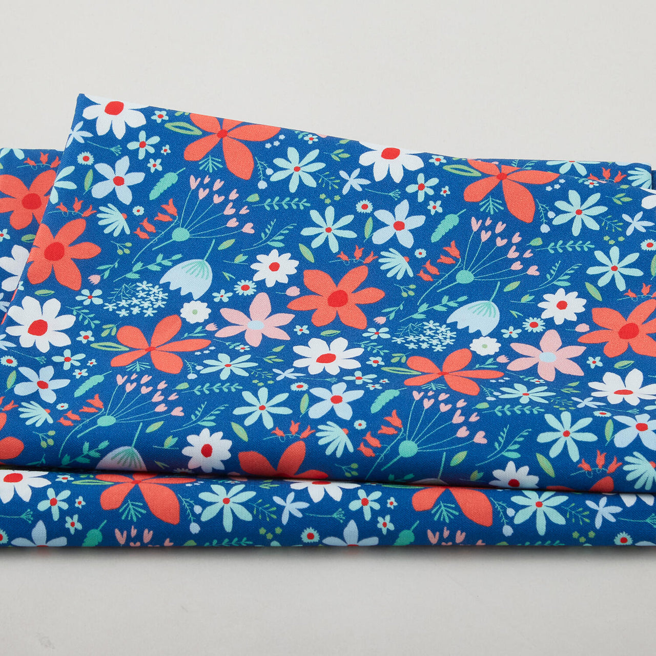 Sweetie - Tossed Flowers Blue 2 Yard Cut