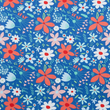 Sweetie - Tossed Flowers Blue 2 Yard Cut