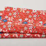 Sweetie - Tossed Flowers Red 2 Yard Cut