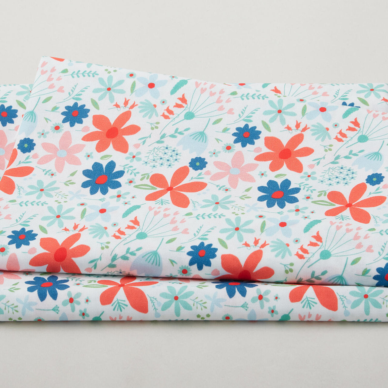 Sweetie - Tossed Flowers White 2 Yard Cut