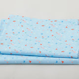 Sweetie - Hearts and Flowers Light Blue 2 Yard Cut