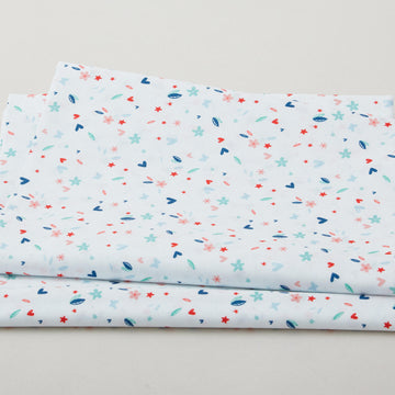 Sweetie - Hearts and Flowers White 2 Yard Cut