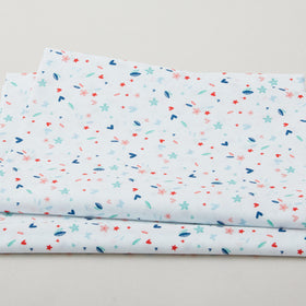 Sweetie - Hearts and Flowers White 2 Yard Cut