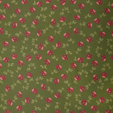 Floral Fling Garden - Rose Allover Green 2 Yard Cut