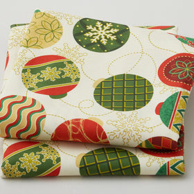 Festive Christmas Ornaments - Cream 2 Yard Cut