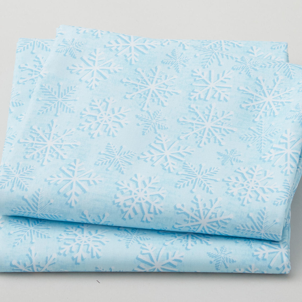 White Snowflakes - Soft Blue 2 Yard Cut