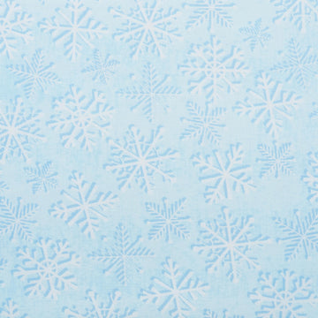 White Snowflakes - Soft Blue 2 Yard Cut