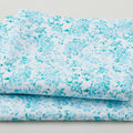 Blue Green Baroque Blossom Print - White 2 Yard Cut