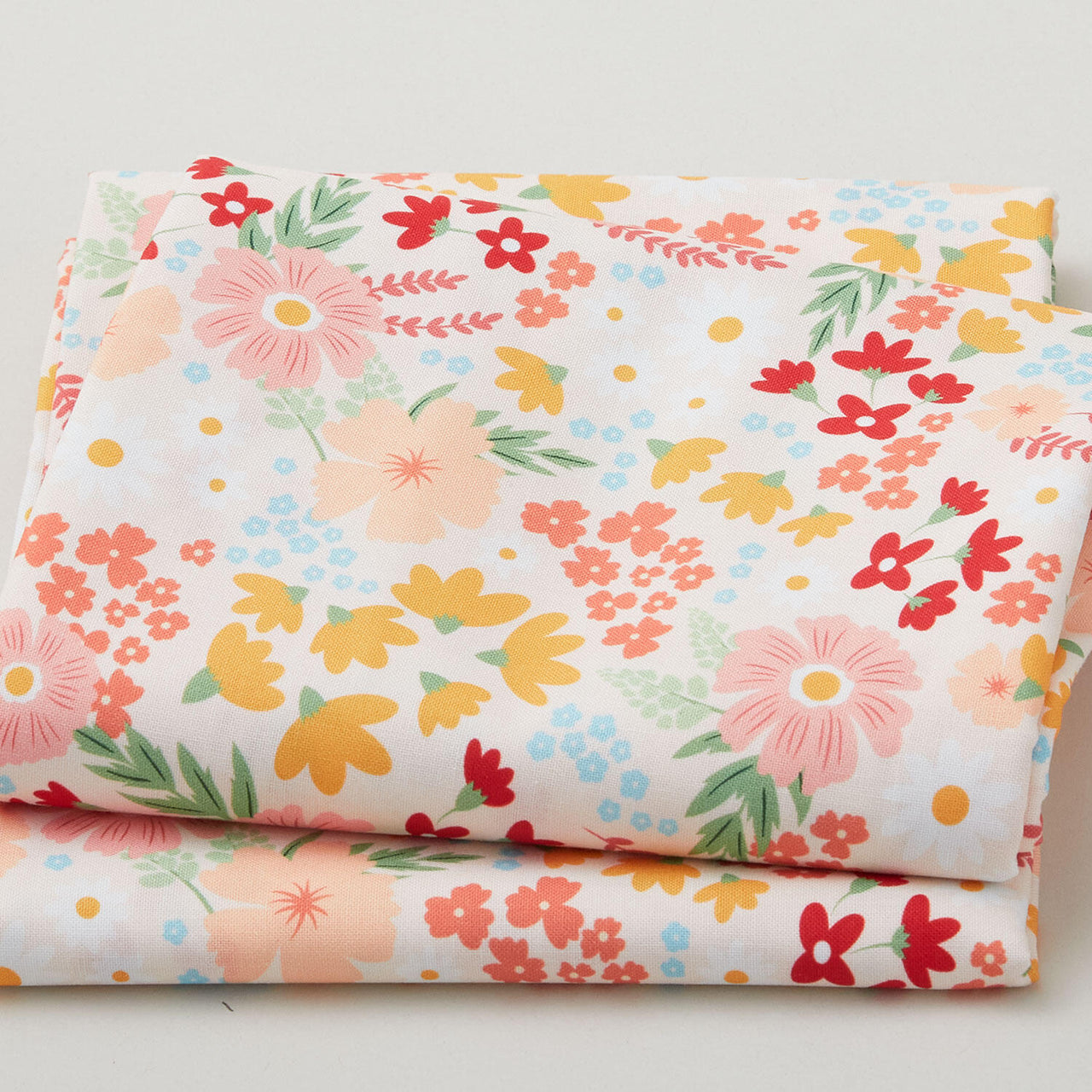 Pink Meadow Floral - Peach 2 Yard Cut