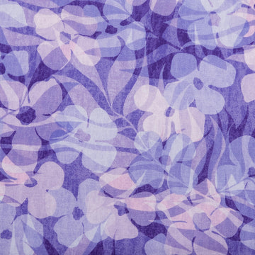 Overlapping Flowers - Rich Purple 2 Yard Cut