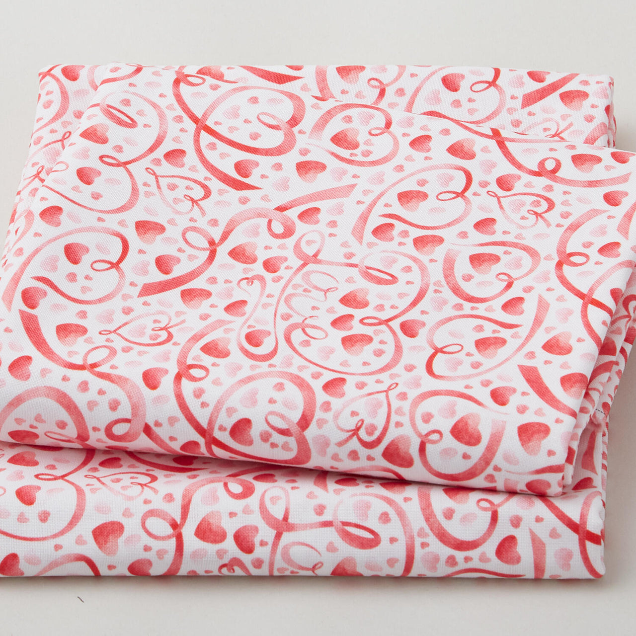 Modern Valentine's Day Heart - White 2 Yard Cut