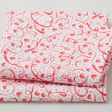 Modern Valentine's Day Heart - White 2 Yard Cut