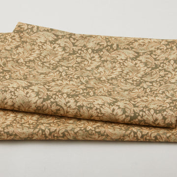 Ivory Fields - Tonal With Metallic Olive 2 Yard Cut
