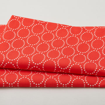 The Bright Side - Star Ovals Red 2 Yard Cut
