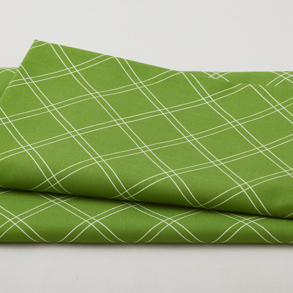 The Bright Side - Windowpane Plaid Green 2 Yard Cut