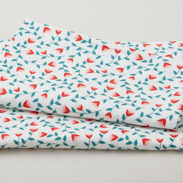 The Bright Side - Viney Flowers White 2 Yard Cut