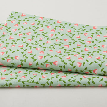 The Bright Side - Viney Flowers Light Green 2 Yard Cut