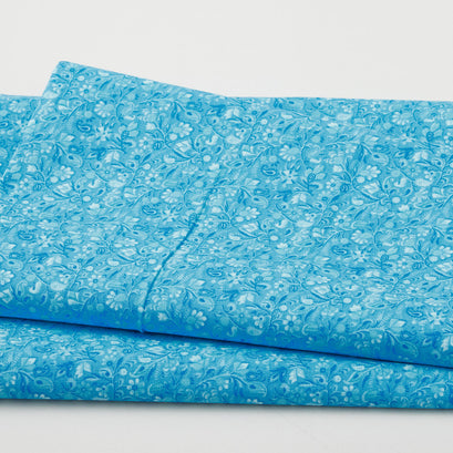 Simply Prints - Paisley Vines Blue 2 Yard Cut