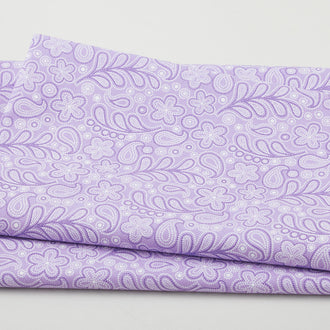 Simply Prints - Dotted Paisley Purple 2 Yard Cut