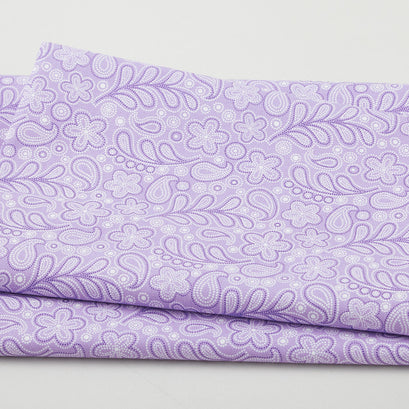 Simply Prints - Dotted Paisley Purple 2 Yard Cut