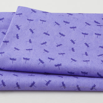 Gypsy Flutter Favorites - Set Dragonfly Silhouettes Dark Purple 2 Yard Cut