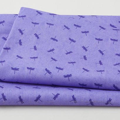 Gypsy Flutter Favorites - Set Dragonfly Silhouettes Dark Purple 2 Yard Cut