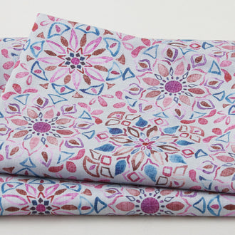 Amethyst Shadows Favorites - Deconstructed Flowers Grey 2 Yard Cut
