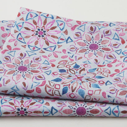 Amethyst Shadows Favorites - Deconstructed Flowers Grey 2 Yard Cut