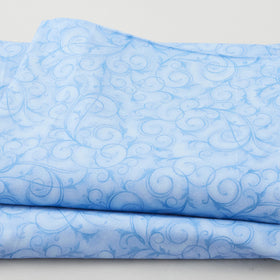 Swirls & Twirls 108" - Swirls Blue 3 Yard Cut