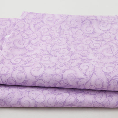 Swirls & Twirls 108" - Swirls Lilac 3 Yard Cut