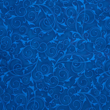 Swirls & Twirls 108" - Royal Swirls 3 Yard Cut