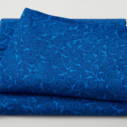 Swirls & Twirls 108" - Royal Swirls 3 Yard Cut