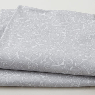Swirls & Twirls 108" - Swirls Silver 3 Yard Cut