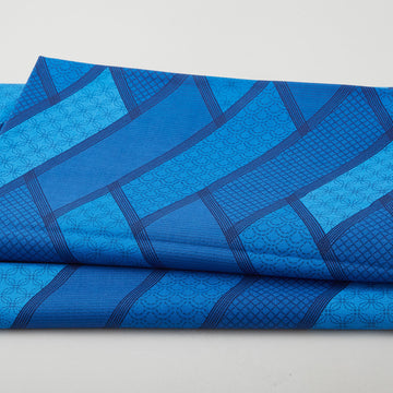 Linear Dreams 108" - Chevron Geo Dark Blue 3 Yard Cut
