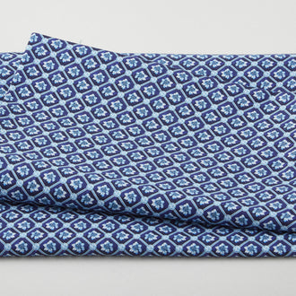 AJ's Water Color Studio - Geometric Blue/White 2 Yard Cut