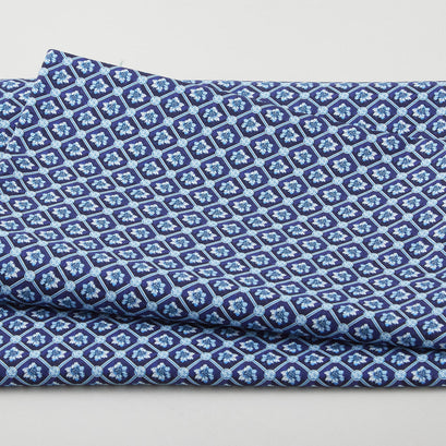 AJ's Water Color Studio - Geometric Blue/White 2 Yard Cut
