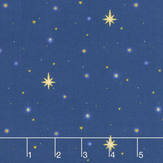 Away in a Manger - Stars Blue Yardage
