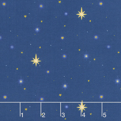 Away in a Manger - Stars Blue Yardage