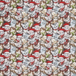 A Purr-fect Holiday Season - Cat Crowd Multi Yardage