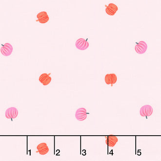 Ghostly Greetings - Small Pumpkins Light Pink Yardage