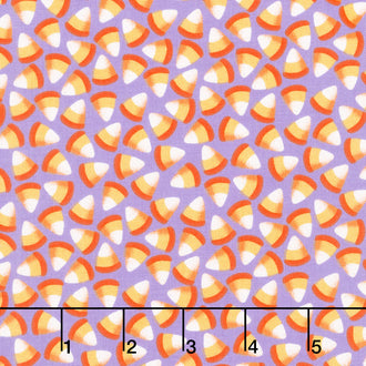 Ghostly Greetings - Candy Corn Purple Yardage