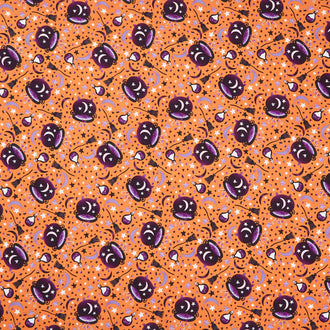 Ghostly Greetings - Cauldrons Orange Yardage