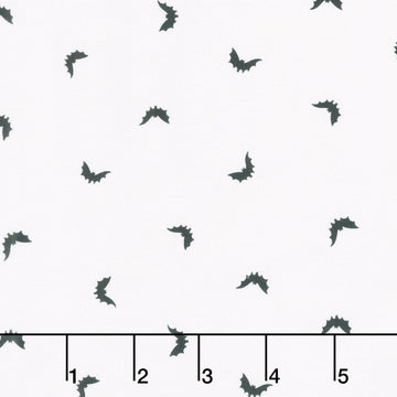 Ghostly Greetings - Bats White Yardage