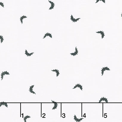 Ghostly Greetings - Bats White Yardage
