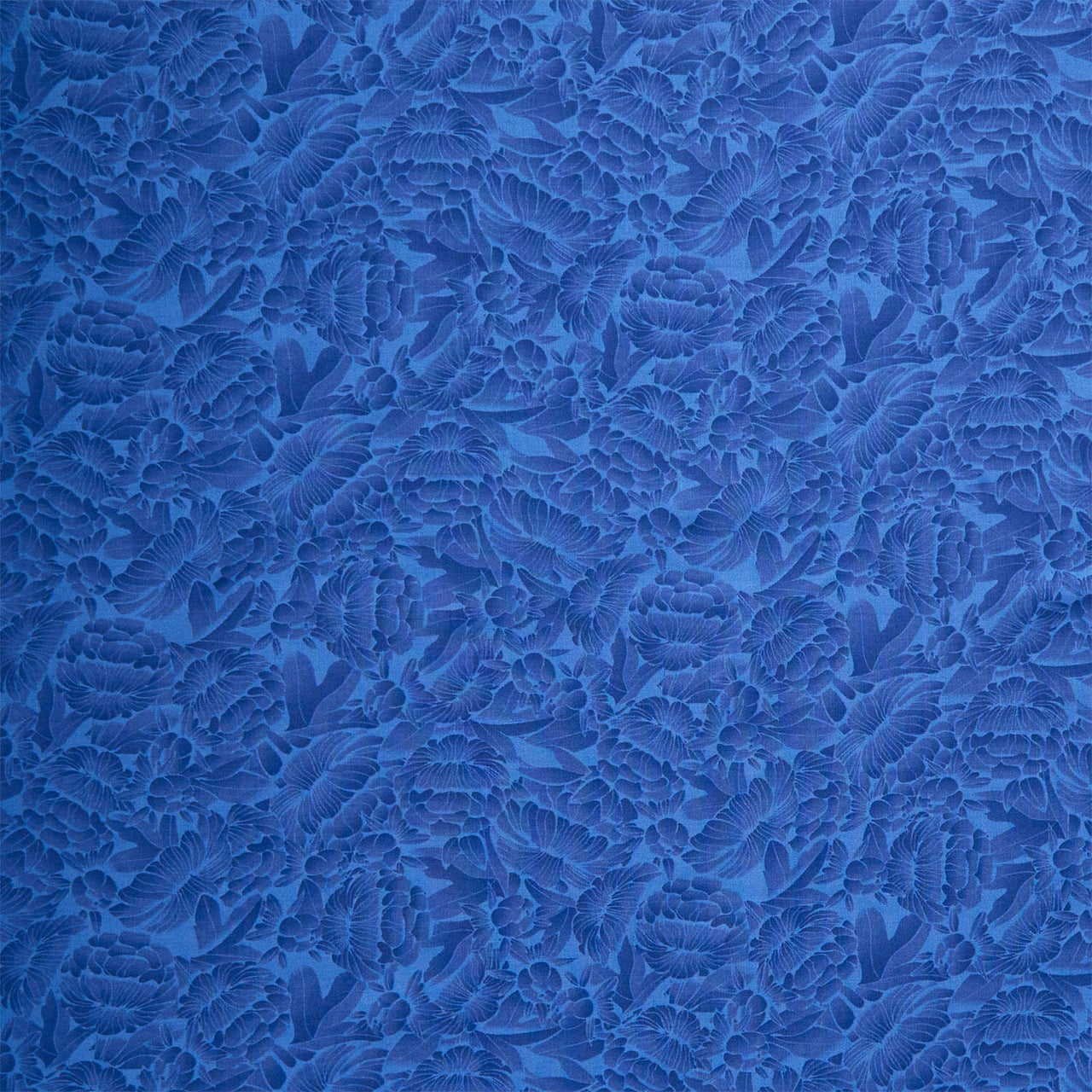 Florique 118" - Tonal Florique Flowers Blue Wide Backing