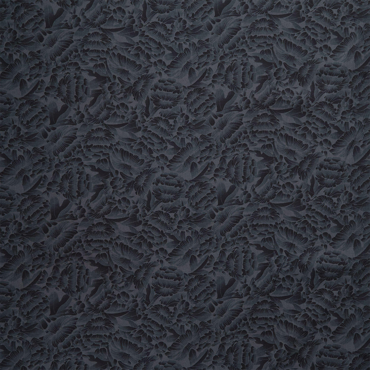 Florique 118" - Tonal Florique Flowers Black Wide Backing
