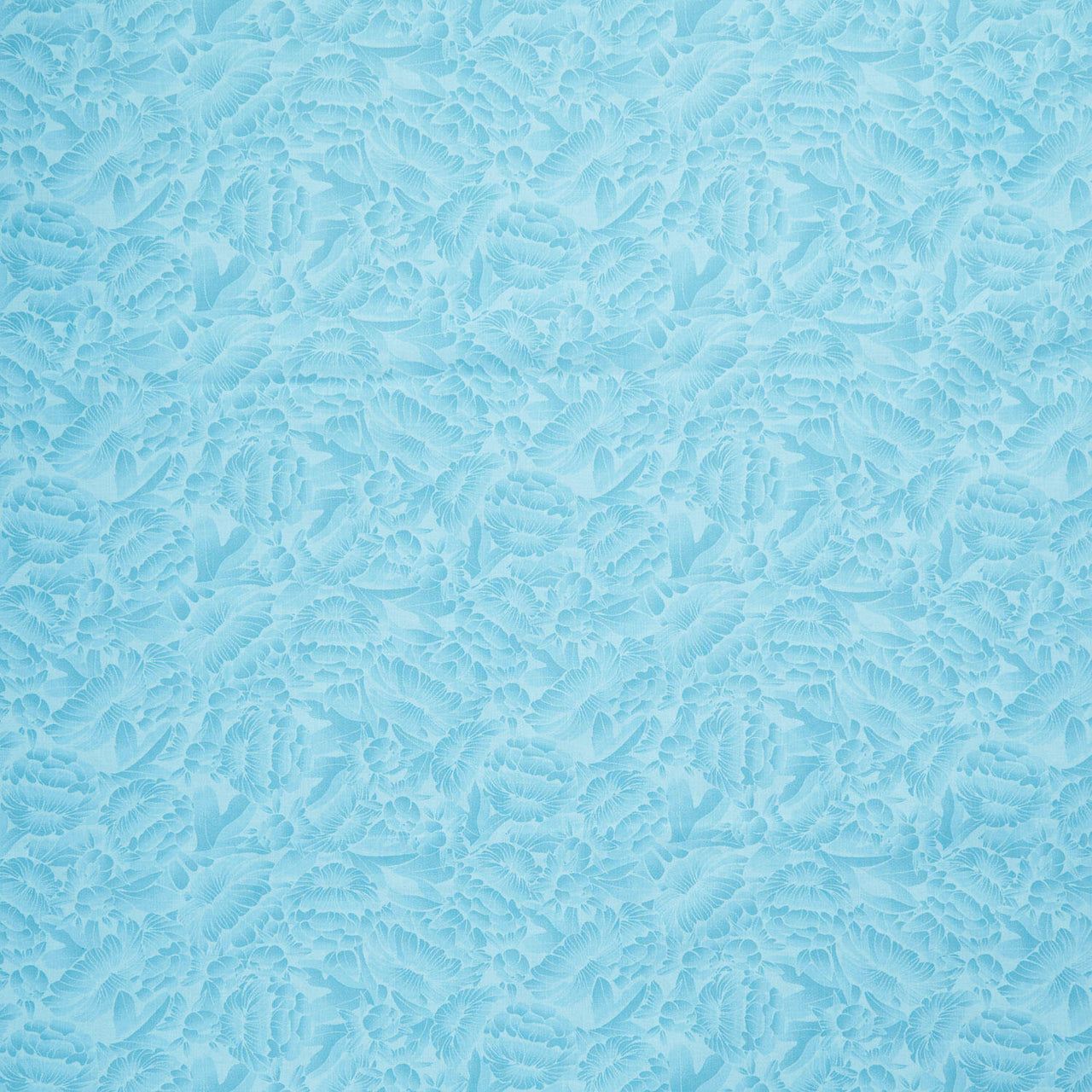 Florique 118" - Tonal Florique Flowers Aqua Wide Backing